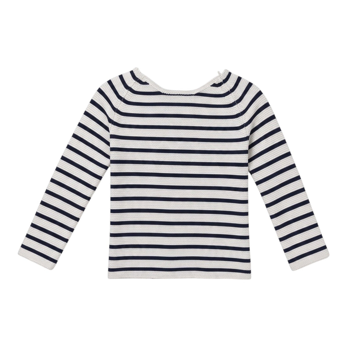 Pull 100% coton boutonné dos