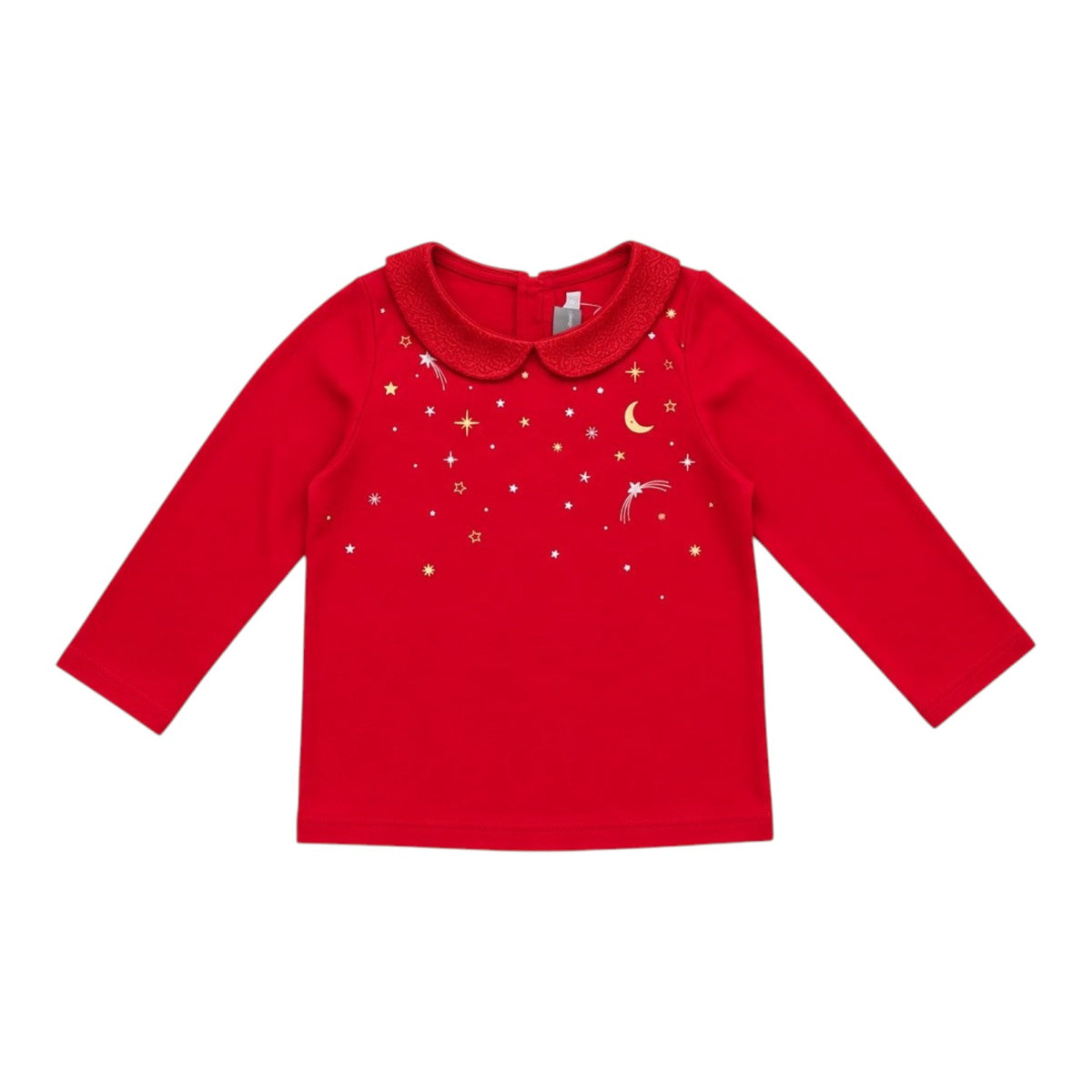 T-shirt manches longues col pailleté